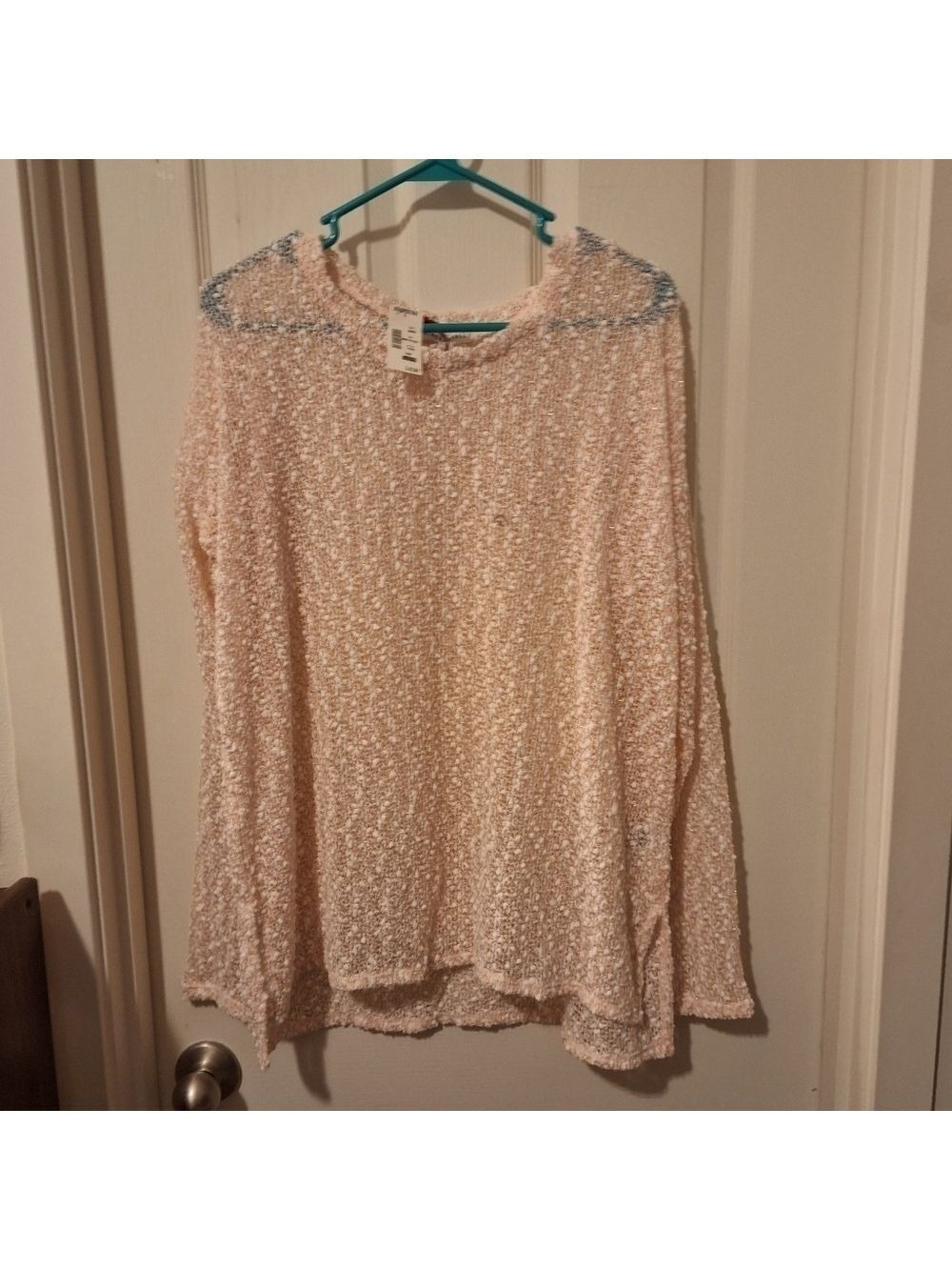 Aeropostale Pink White Sweater Extra Large NWT